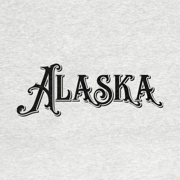 Alaska Vintage Type State by letnothingstopyou